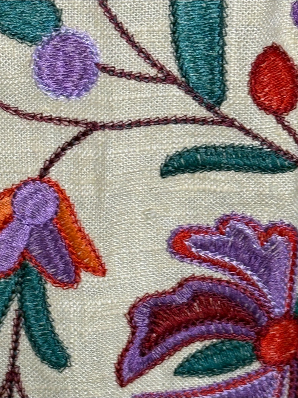 Dolan Jacket XS Embroidered Floral Linen Blend Cropped Boho Festival Colorful - Picture 12 of 12
